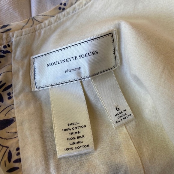 Moulinette Souers French Layered Dress Anthropologie 6 - Picture 7 of 9